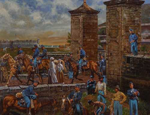 City Gates: St Augustine Under Occupation, alkyd on canvas 30″x40″